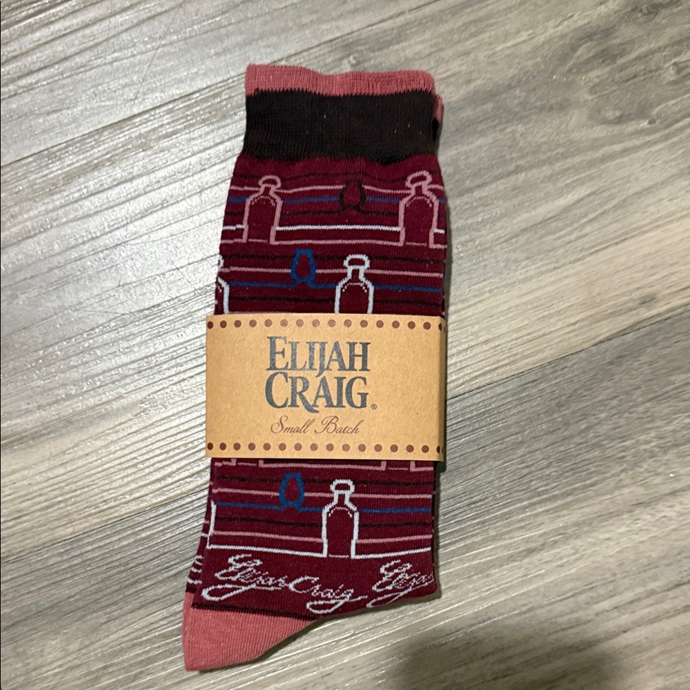 Striped Burgundy and Black Socks